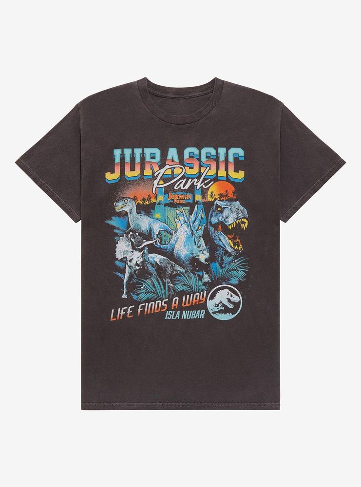 Boxlunch Jurassic Park Life Finds a Way Retro TShirt BoxLunch