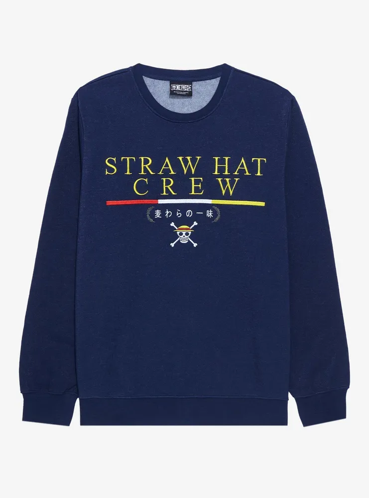 Boxlunch One Piece Straw Hat Crew Collegiate Crewneck BoxLunch