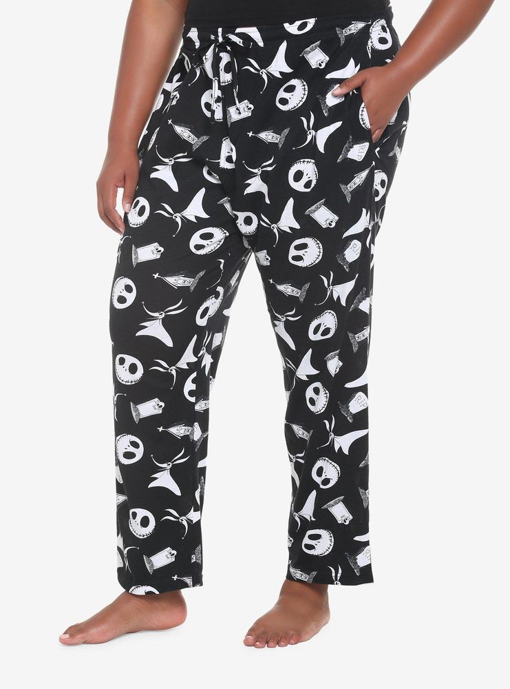 Hot Topic The Nightmare Before Christmas Jack & Zero Pajama Pants Plus ...