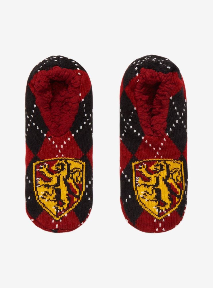 Hot Topic Harry Potter Gryffindor Argyle Cozy Slippers | Mall Of America®