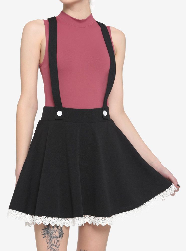 Skirt Slim Sweet + Suspender Dark Lace-up Shirt main image 0