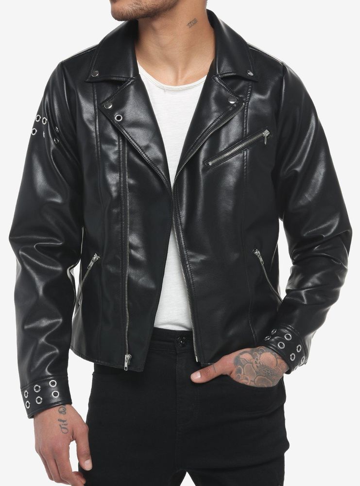 Hot Topic Black Grommets Motorcycle Jacket | Mall of America®