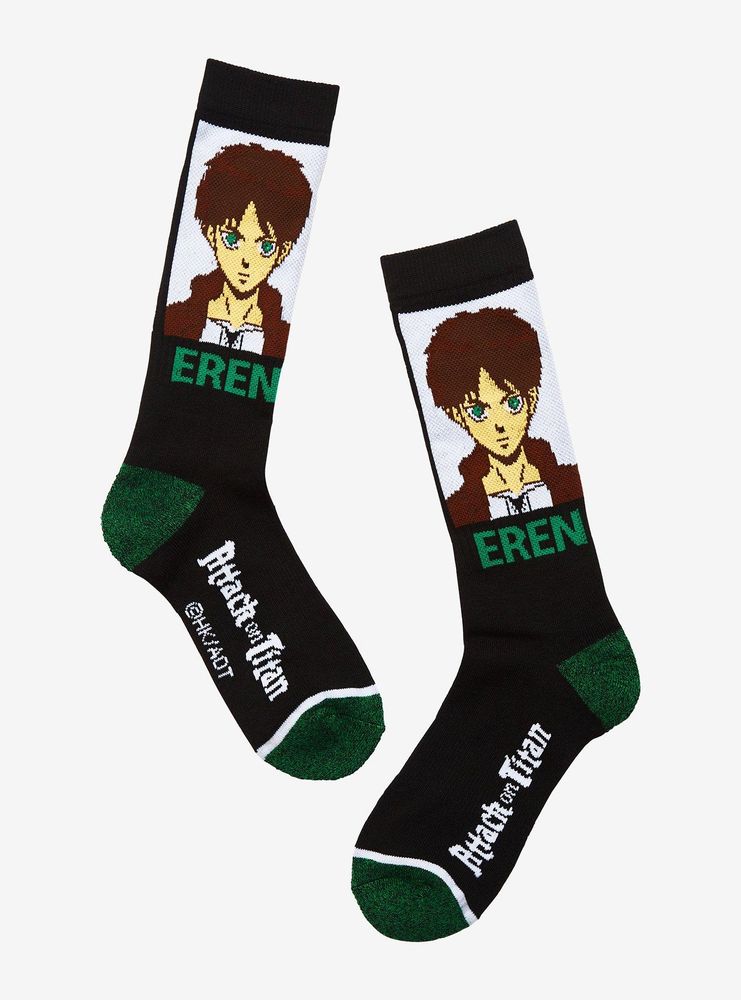 Hot Topic Attack On Titan Eren Profile Crew Socks | Mall of America®