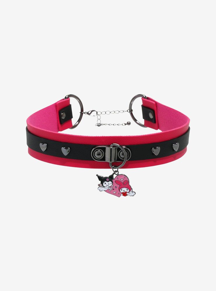 Hot Topic My Melody & Kuromi Heart Charm Choker Alexandria Mall