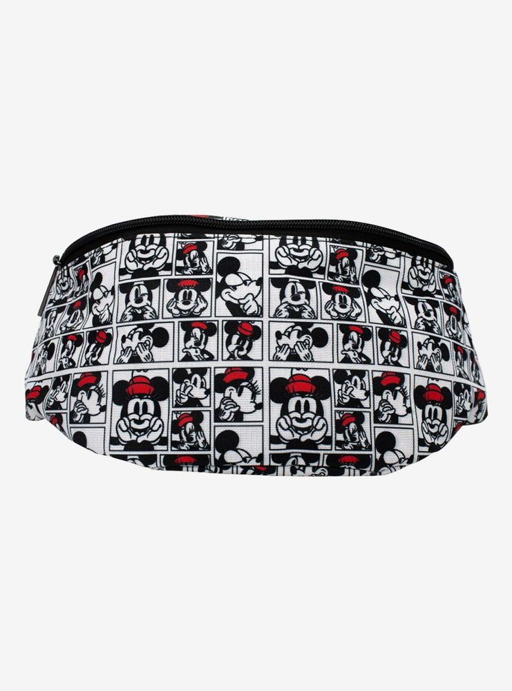 Boxlunch Disney Mickey Mouse And Minnie Expression Blocks White Fanny