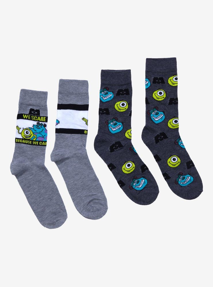 Hot Topic Disney Pixar Monsters, Inc. Duo Crew Socks 2 Pair | Bayshore ...