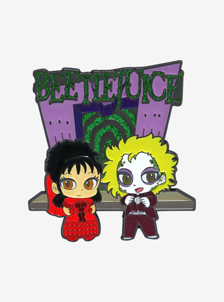 Boxlunch Beetlejuice Chibi Lydia & Beetlejuice Wedding Enamel Pin ...