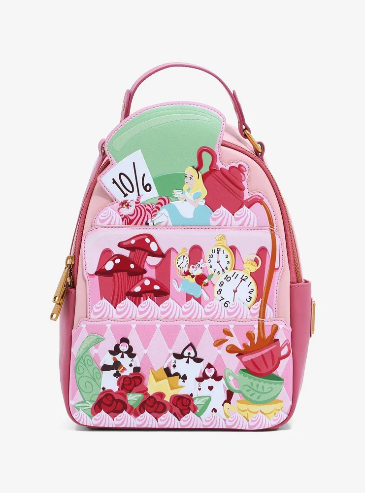 NWT Loungefly Disney Alice in sale Wonderland Cake Mini Backpack