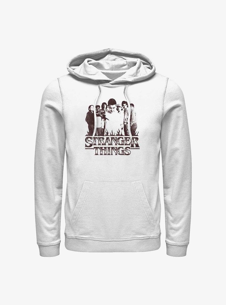 White stranger 2024 things hoodie