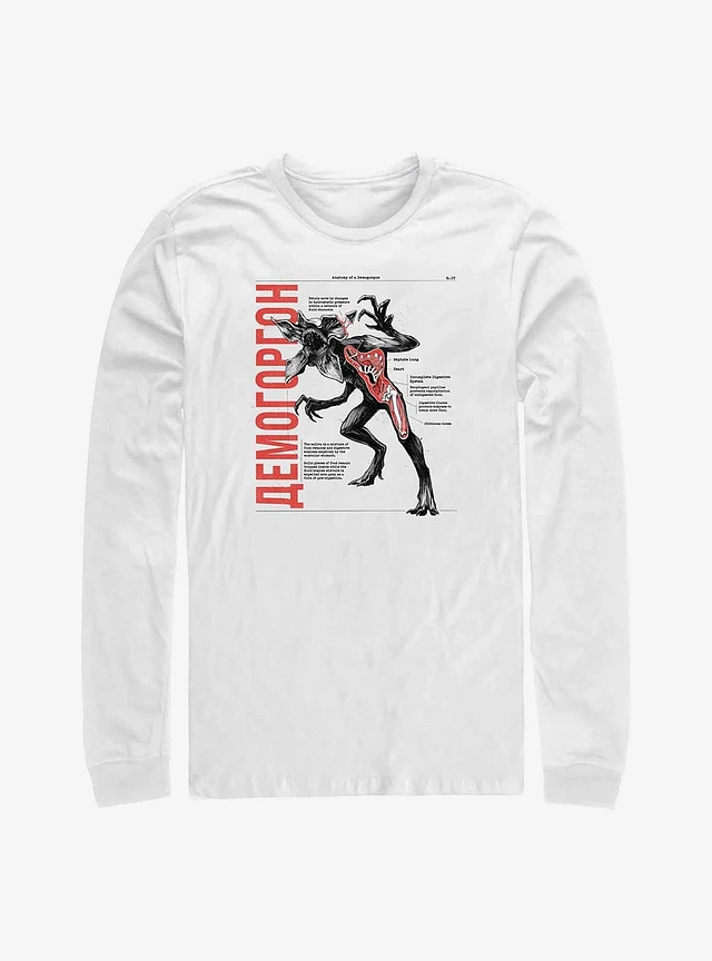TV Stranger Things Anatomy Of Demogorgon Long-Sleeve T-Shirt