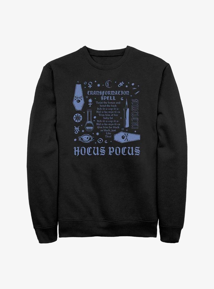 Boxlunch Disney Hocus Pocus Transformation Spell Lyrics Sweatshirt