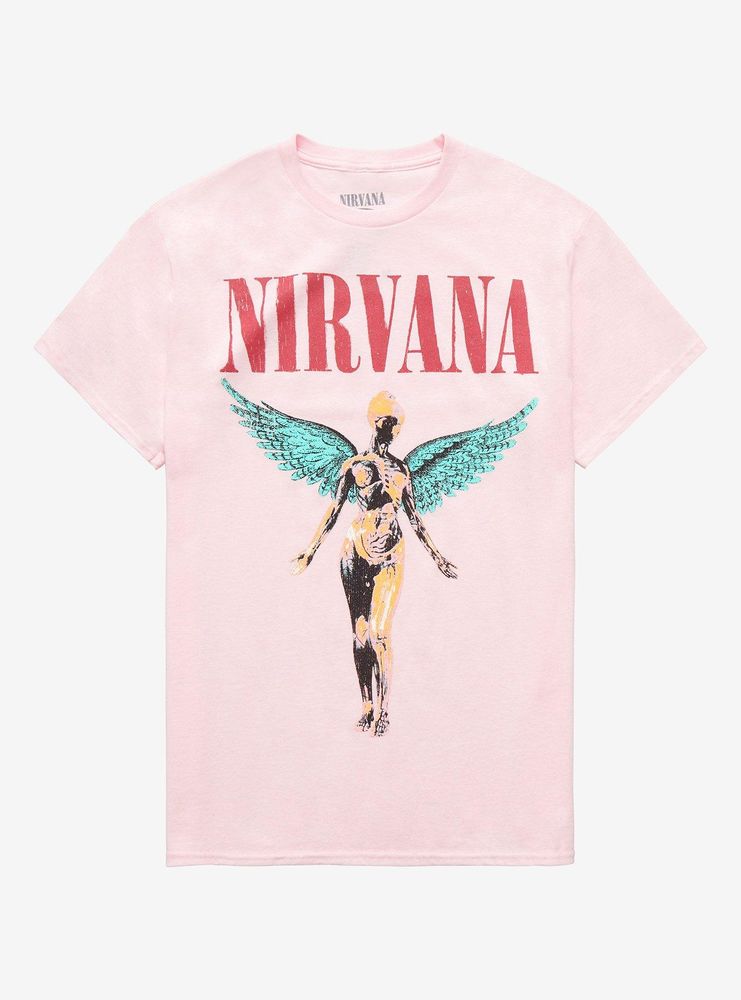 Hot Topic Nirvana Utero Pastel Boyfriend Fit Girls T-Shirt