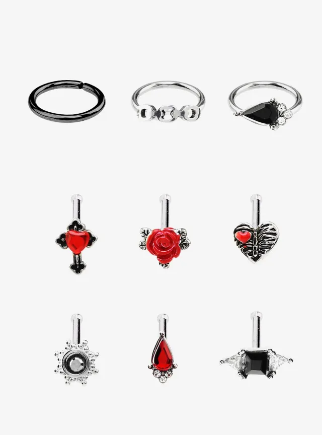 Hot topic clear nose stud sale