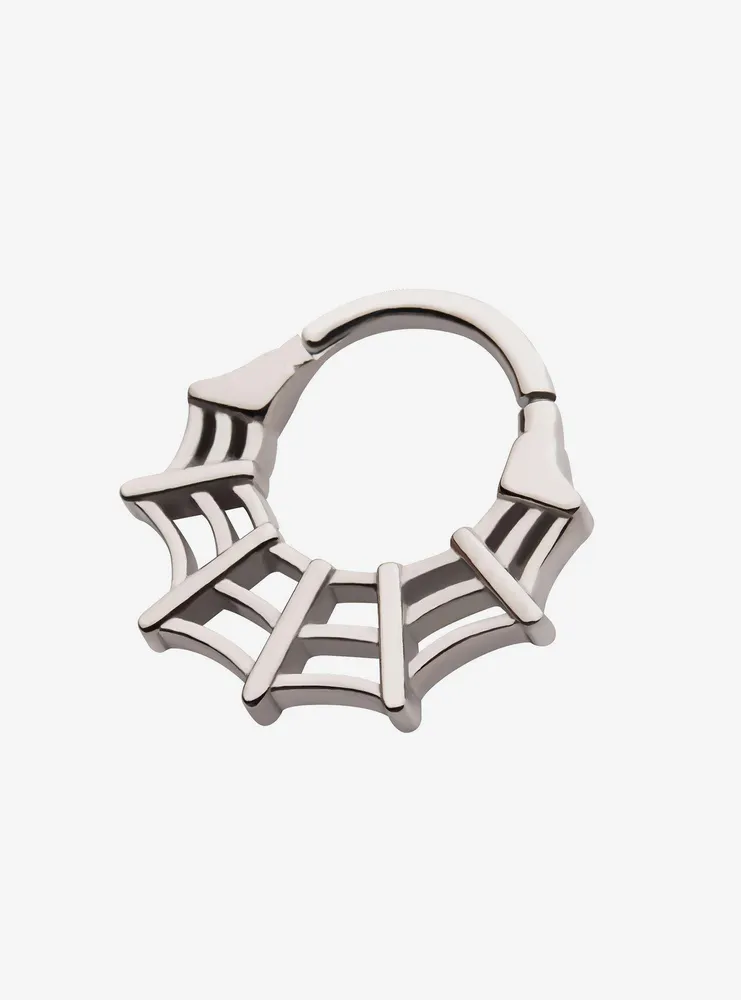 Hot Topic Steel Spiderweb Hinged Clicker | Hawthorn Mall