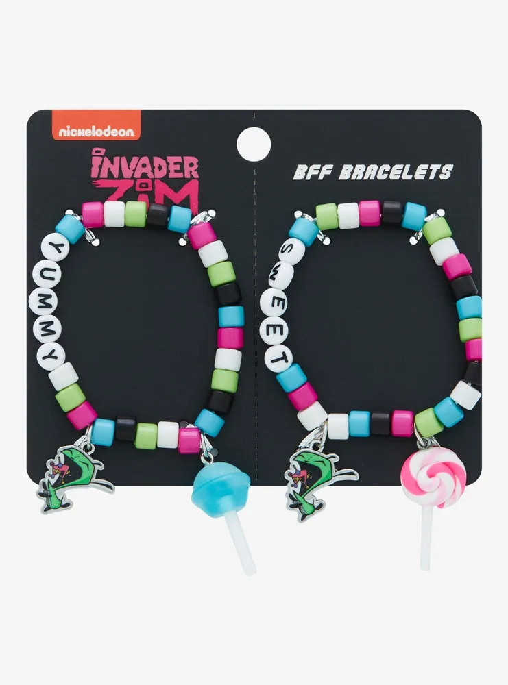 Hot Topic Invader Zim GIR Candy Best Friend Beaded Bracelet Set Hamilton Place