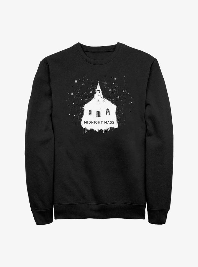 Boxlunch Midnight Mass Snowy Church Sweatshirt | Hamilton Place