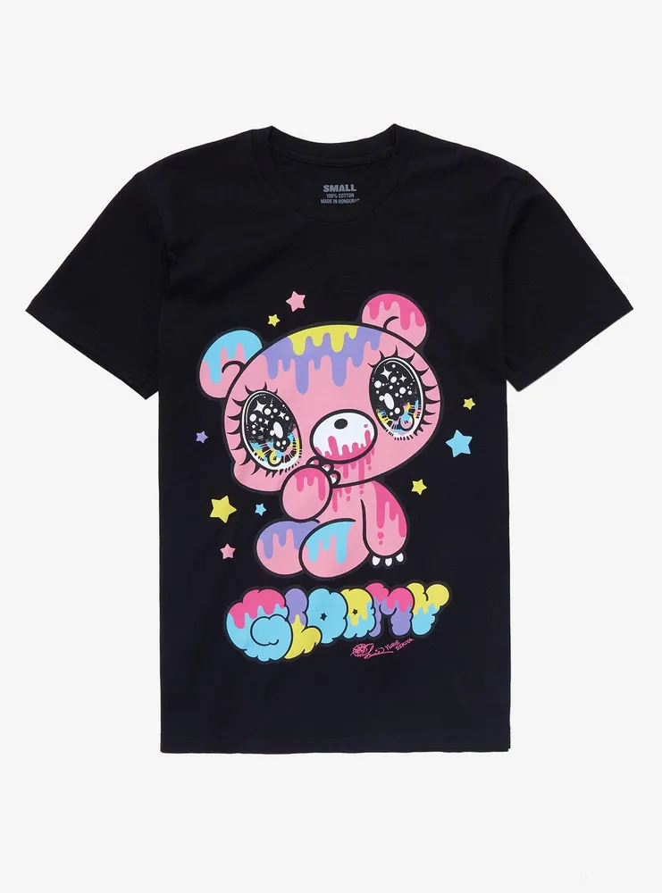 Hot Topic Gloomy Bear Paint Boyfriend Fit Girls T-Shirt By Yurie