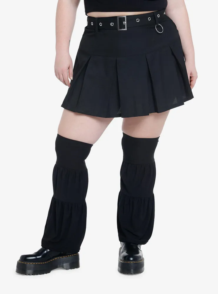 Womens black pleated outlet mini skirt