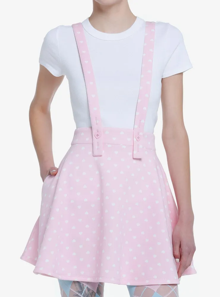 Pink skirt shop with suspenders