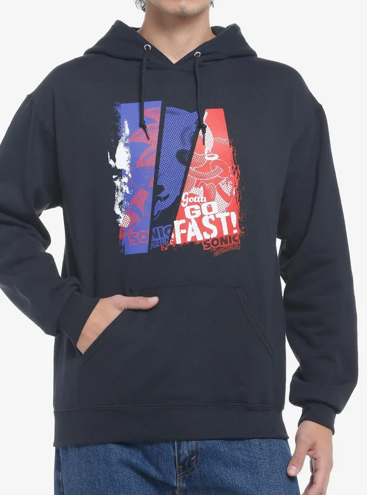 Hot Topic Sonic The Hedgehog Go Fast Hoodie Pueblo Mall