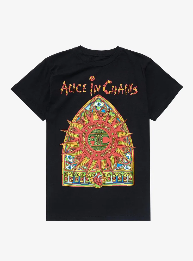 Hot Topic Alice Chains Stain Glass Boyfriend Fit Girls T-Shirt