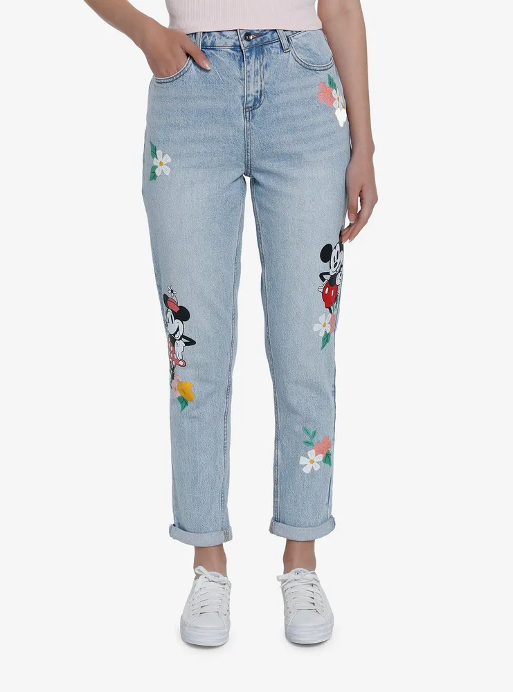 Floral shop mom jeans