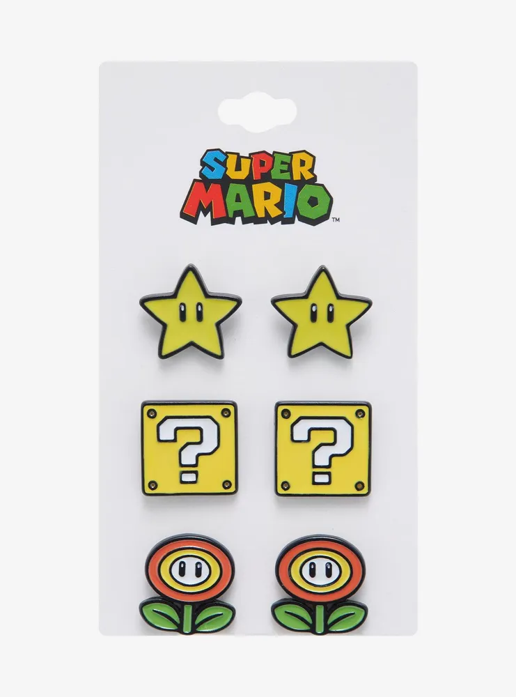 Boxlunch Nintendo Super Mario Bros Power Up Icons Earring Set Boxlunch Exclusive Mall Of 1852