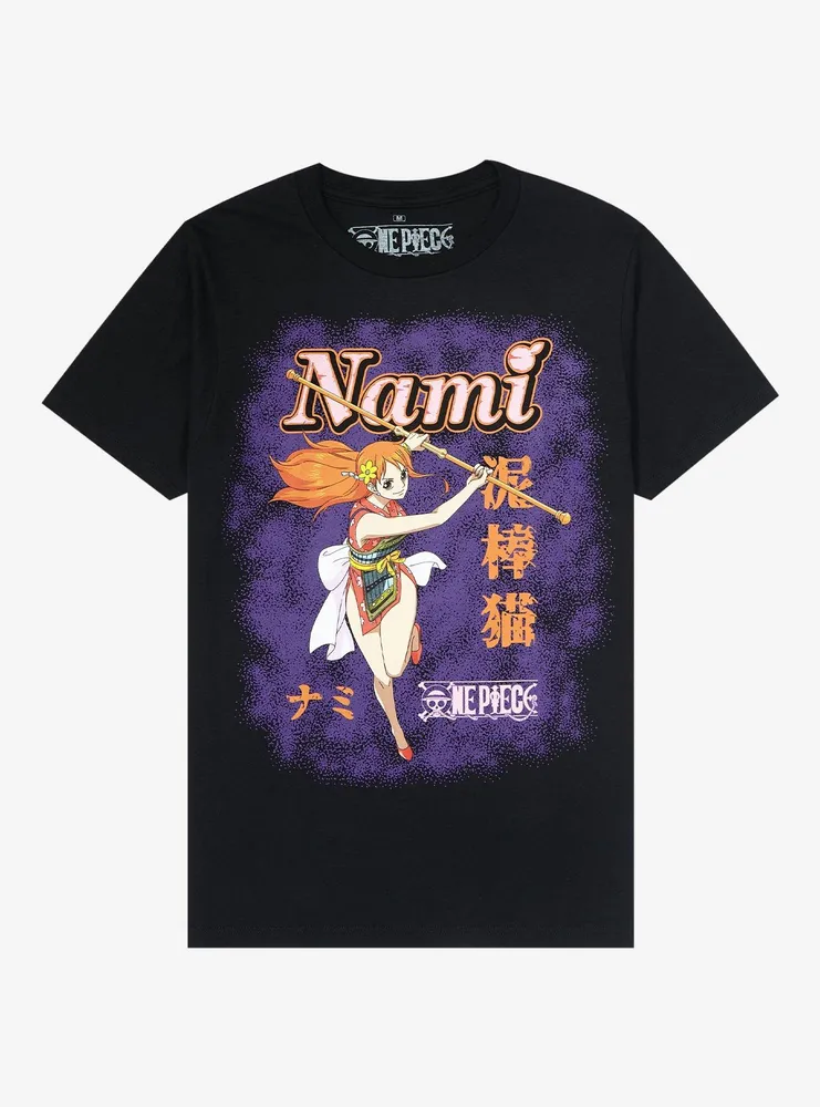 Hot Topic One Piece Nami Contrast Boyfriend Fit Girls T-Shirt | Mall of ...