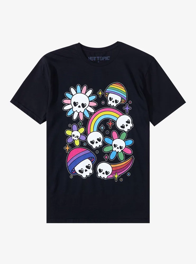 Hot Topic Pride Skulls Boyfriend Fit Girls TShirt Hawthorn Mall