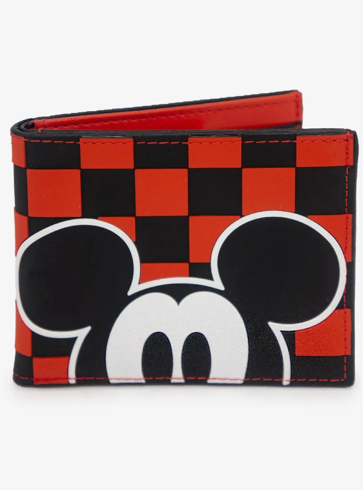 Boxlunch Disney Mickey Mouse Checkered Keep Rollin' Bifold Wallet