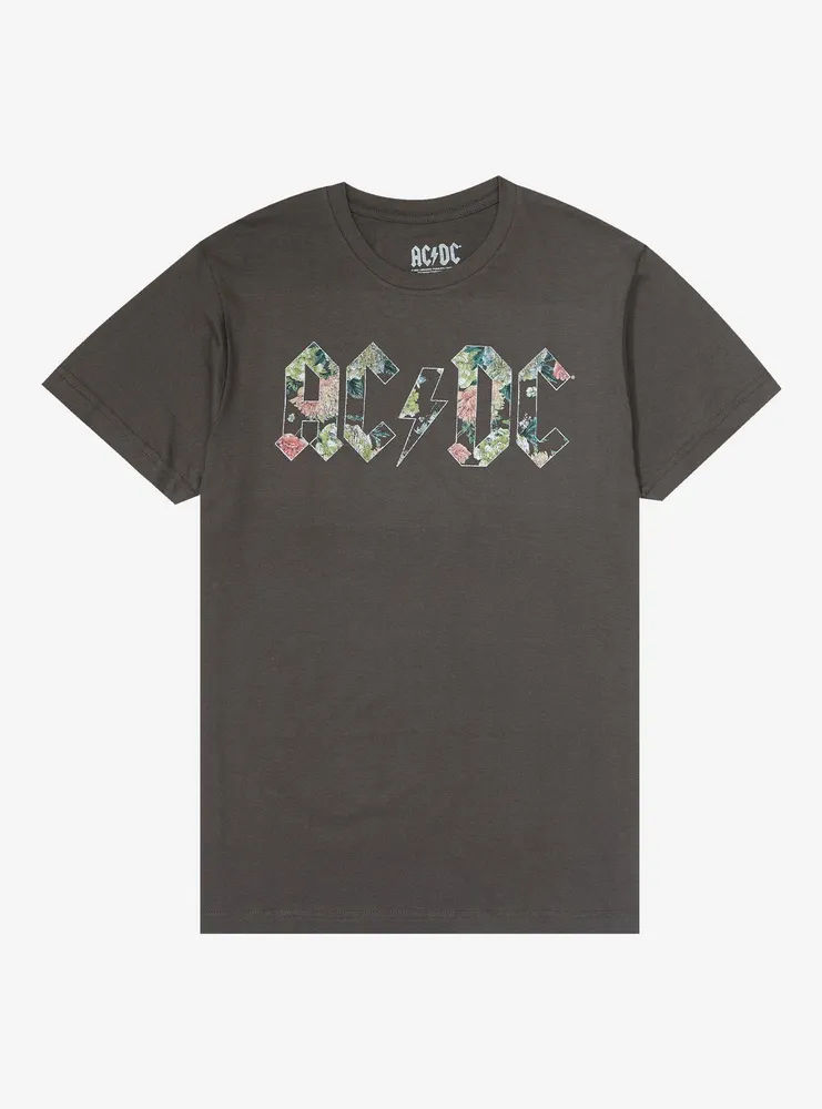 Hot Topic AC/DC Floral Logo Boyfriend Fit Girls T-Shirt | Hawthorn