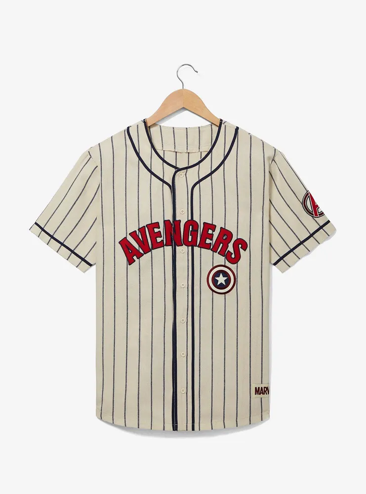 Boxlunch Marvel Captain America Striped Baseball Jersey BoxLunch
