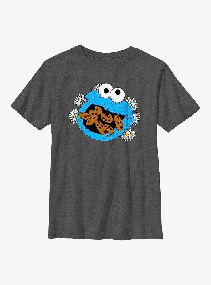 Boxlunch Sesame Street Cookie Monster Eat Cookies Youth T-Shirt