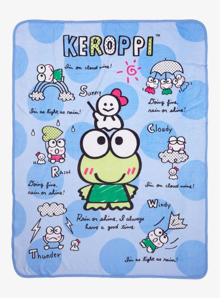 Hot Topic Keroppi Cloud Nine Throw Blanket Pueblo Mall