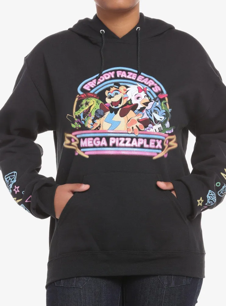 Hot Topic Five Nights At Freddy's Neon Sign Girls Hoodie