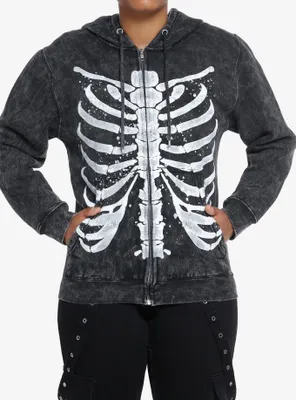 Hot topic skeleton hoodie best sale