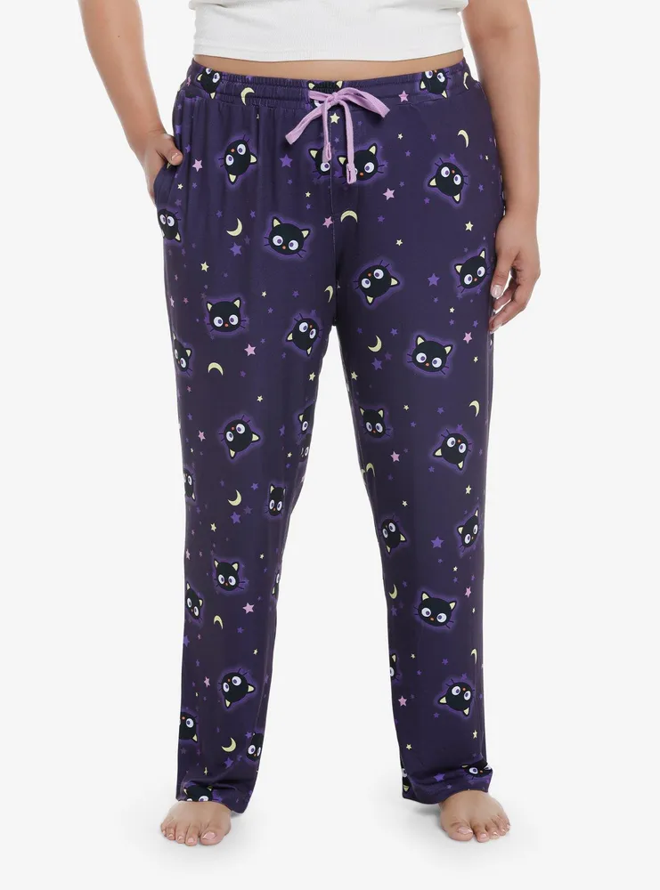 Hot Topic Chococat Stars Moons Girls Pajama Pants Plus