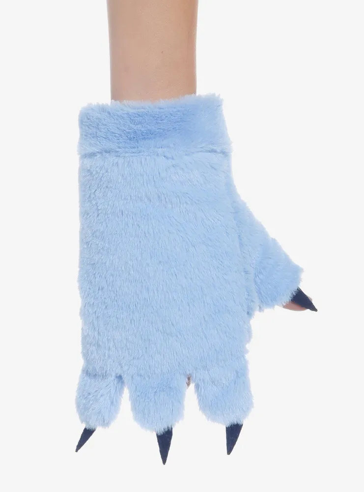 Hot Topic Disney Lilo & Stitch Fuzzy Stitch Fingerless Gloves