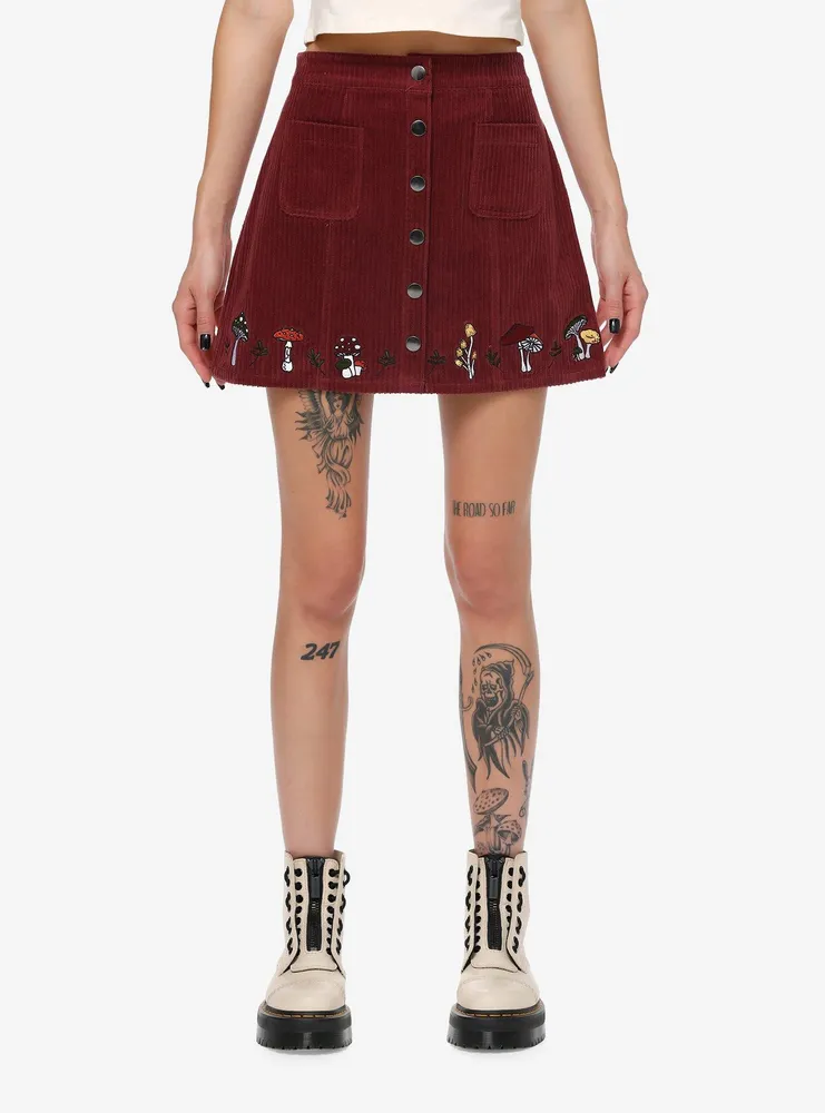 Hot Topic Thorn Fable Mushroom Corduroy Skirt Hamilton Place