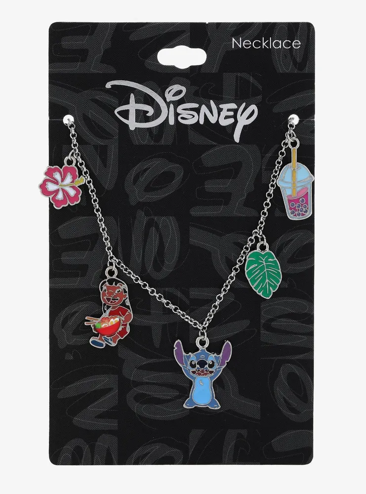 Boxlunch Disney Lilo & Stitch Icons Charm Necklace - BoxLunch 