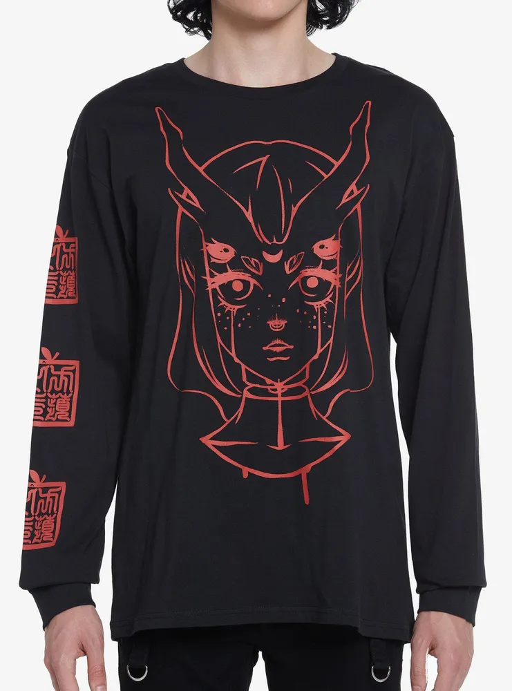 Hot Topic Deer Demon Girl Long-Sleeve T-Shirt By Square Apple