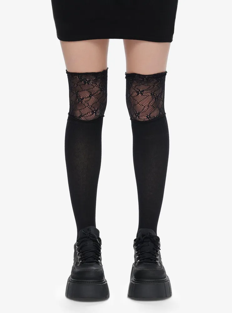 Lace knee outlet high tights