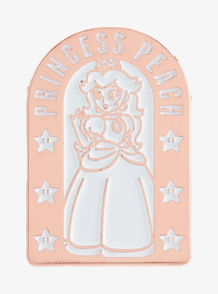 Boxlunch Nintendo Super Mario Bros. Princess Peach Arch Portrait Enamel ...