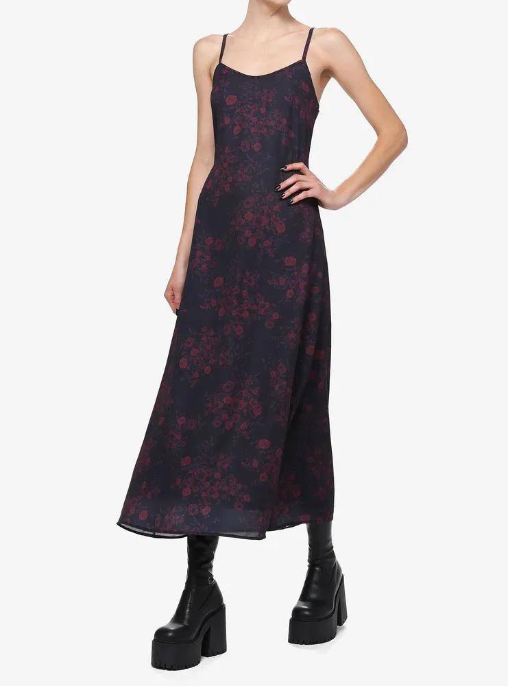 Floral maxi slip outlet dress