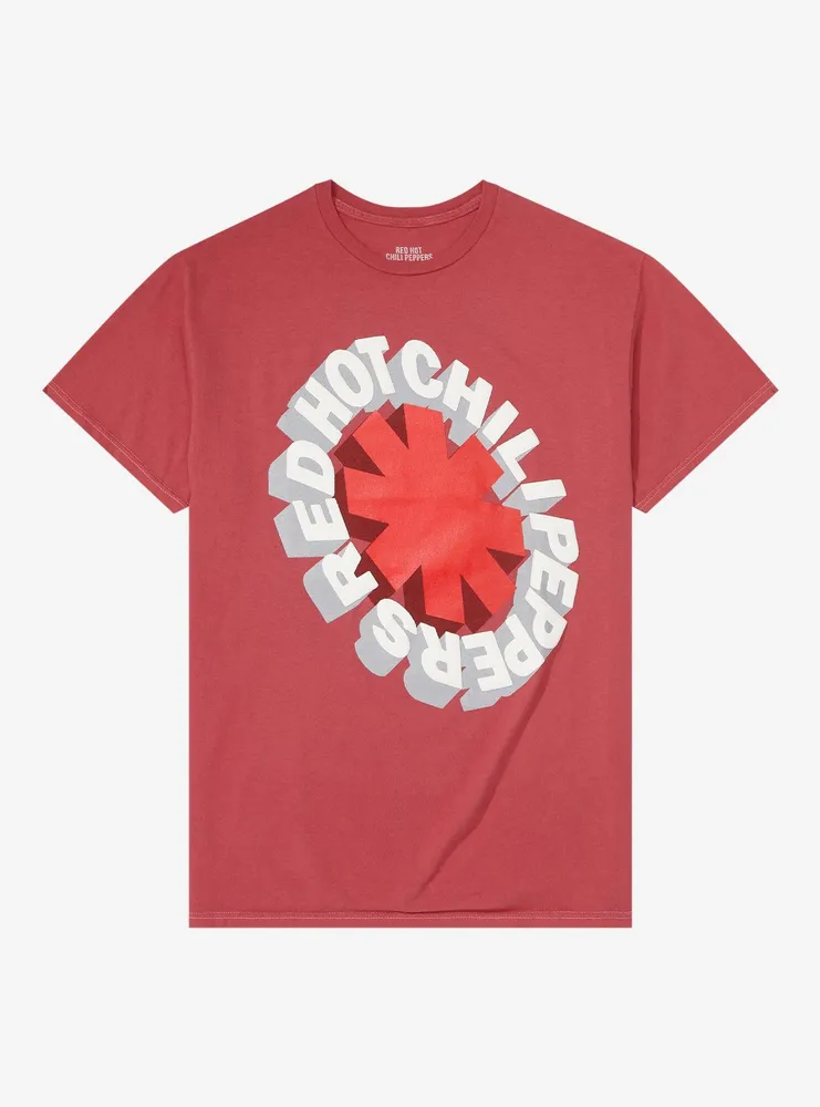 Hot Topic Red Hot Chili Peppers Puff Paint Logo T-Shirt | Dulles Town Center