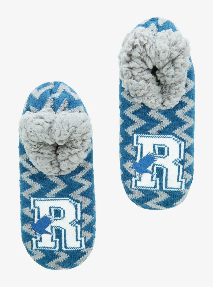 Boxlunch Harry Potter Ravenclaw Zig Zag Patterned Slipper Socks ...