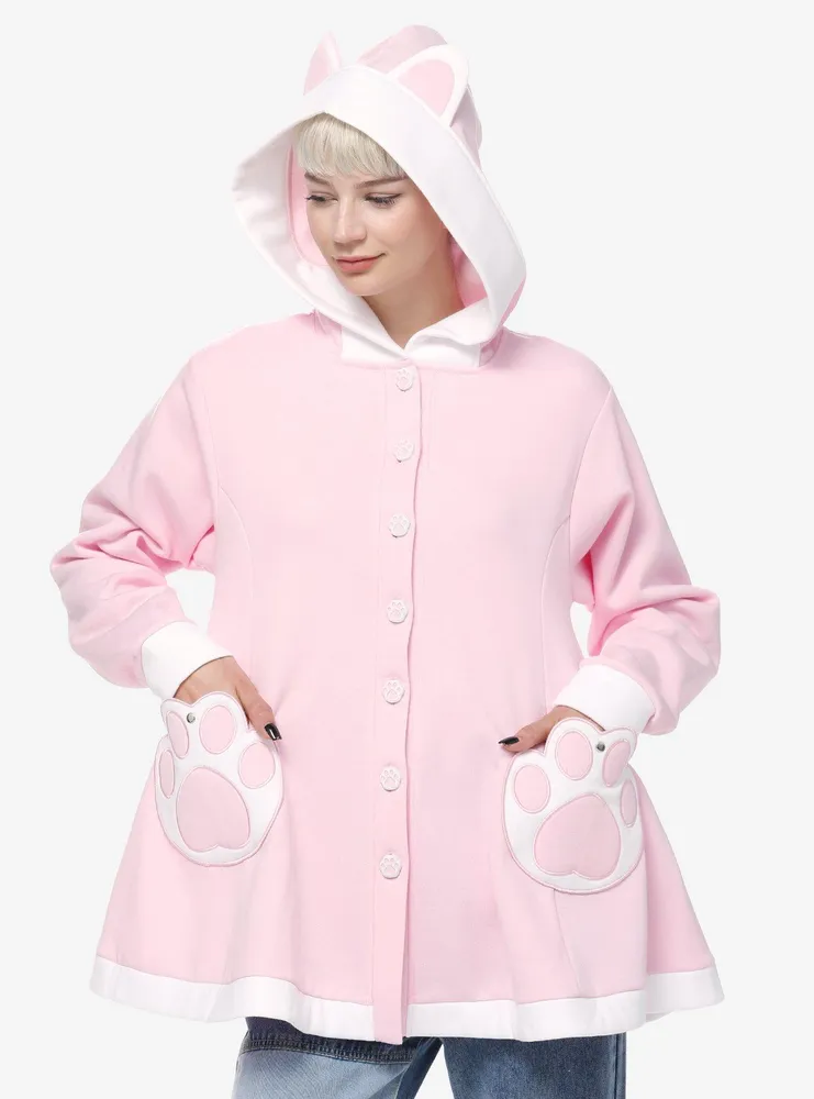 Pink on sale cat hoodie