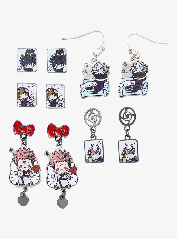 Boxlunch Jujutsu Kaisen x Hello Kitty and Friends Character Earring Set ...