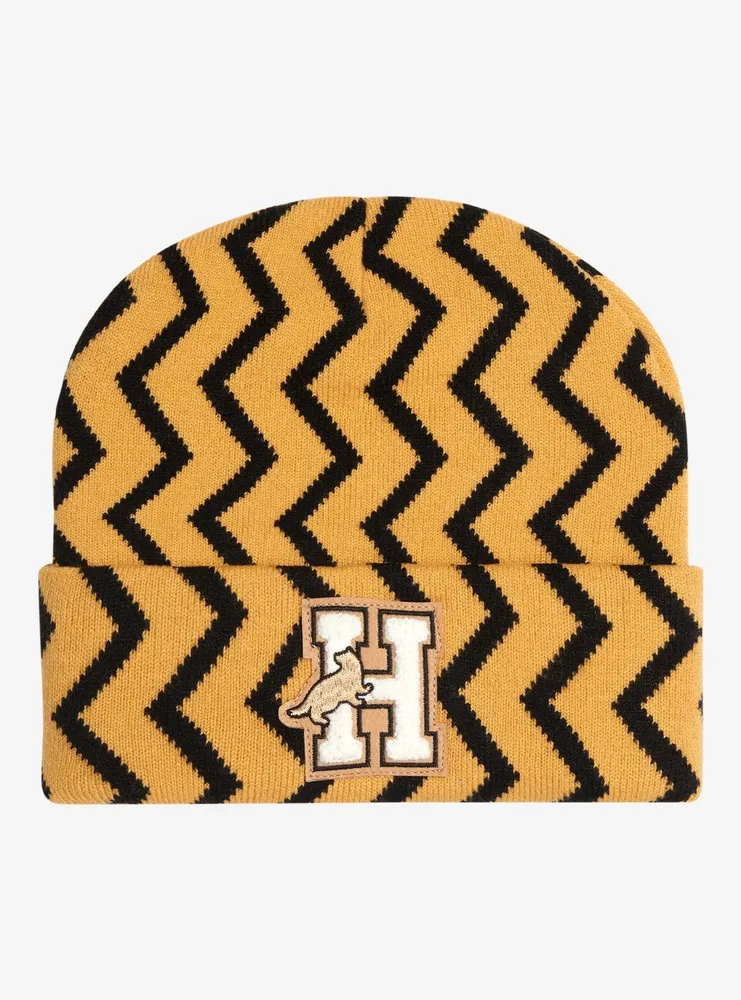 Boxlunch Harry Potter Hufflepuff Zig Zag Patterned Cuff Beanie ...