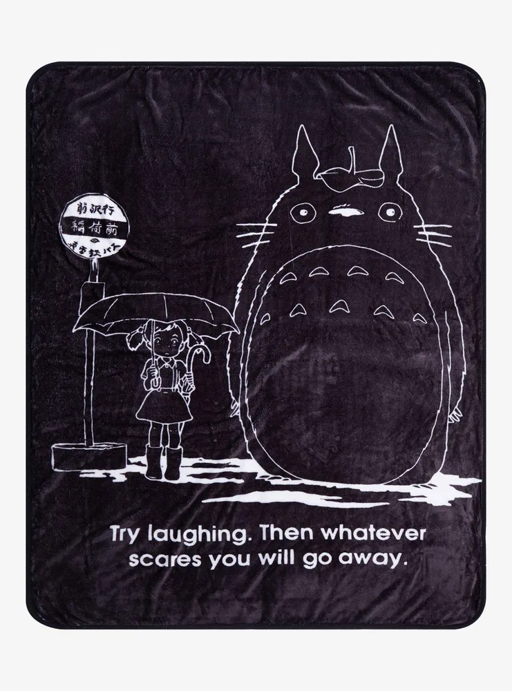Hot Topic Studio Ghibli My Neighbor Totoro Bus Stop Outline Throw
